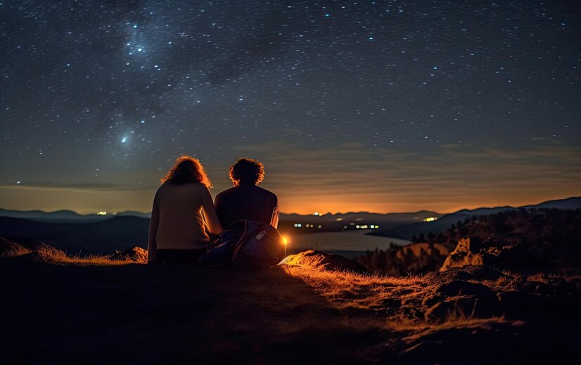Romantic Evening Under the Stars Moonlit